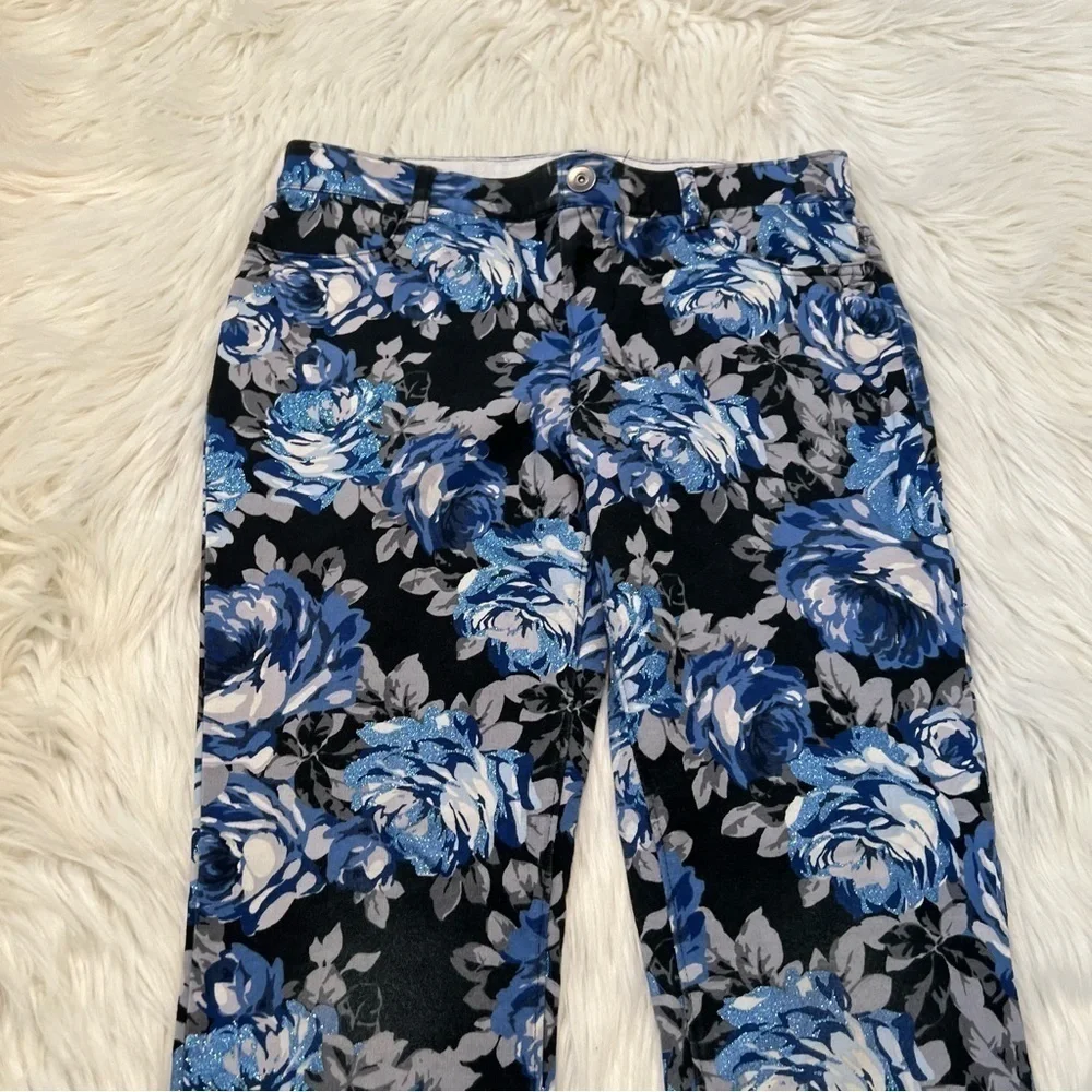 The Children's Place Jegging Black Blue Floral